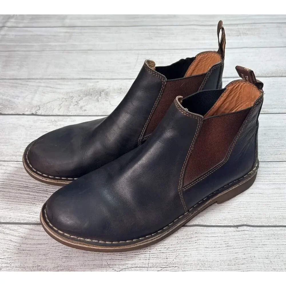 Blundstone Casual Series Mens Leather Chelsea Boots Crepe Sole Black Size 10